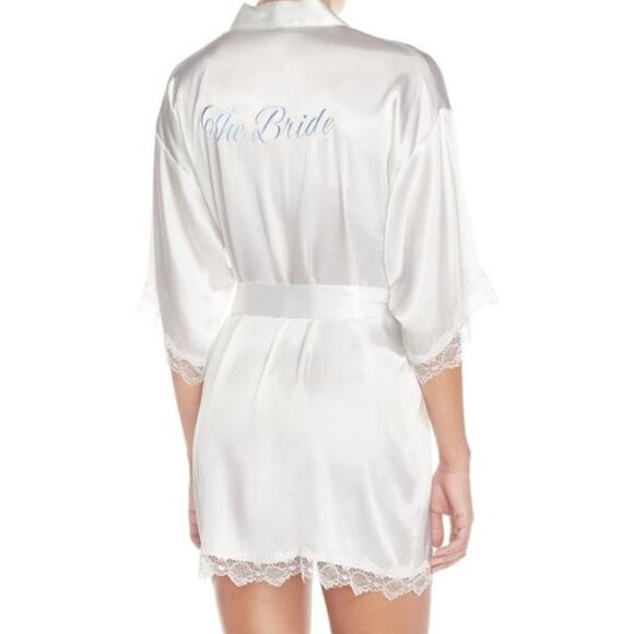 In Bloom by Jonquil "The Bride" Embroidered Lacy Robe Sz Small in Off White NWT - Picture 2 of 8